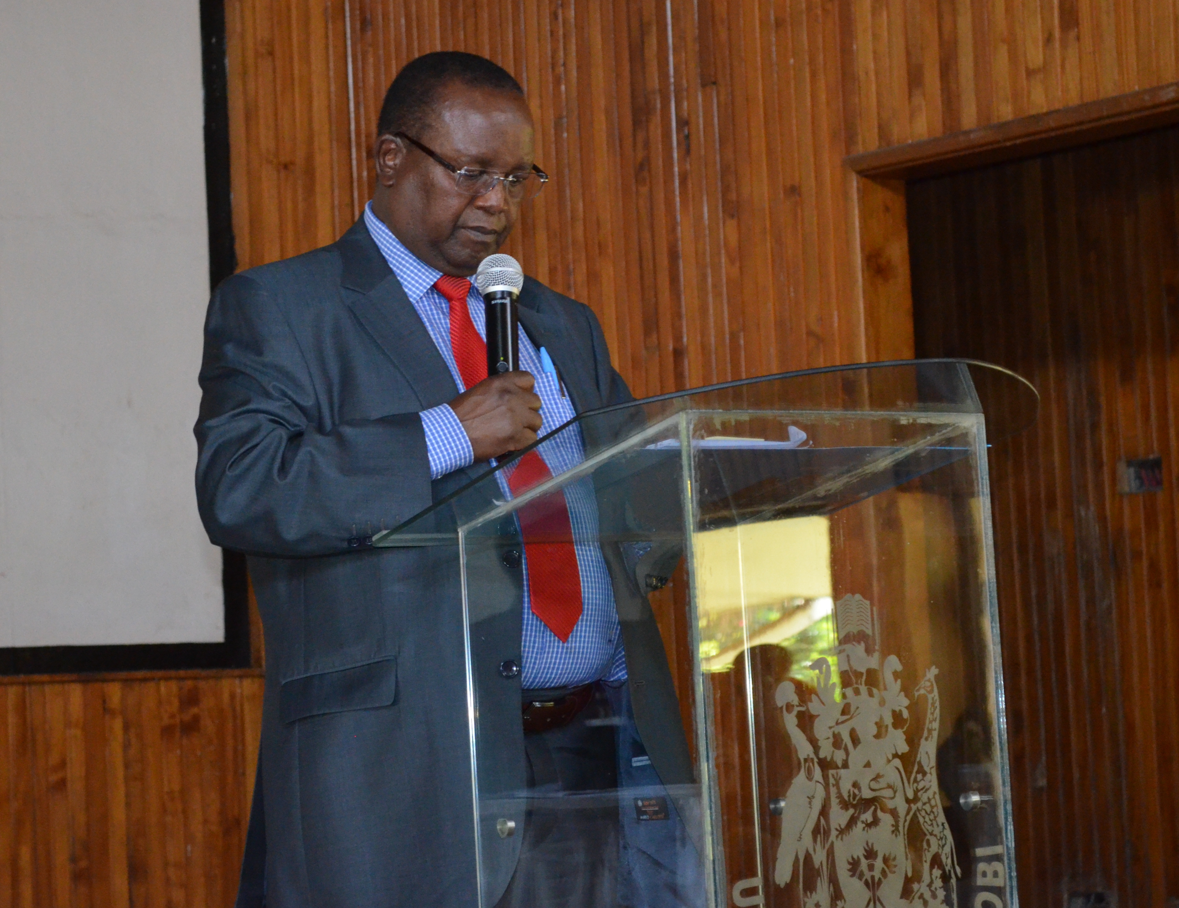 Prof. Njeru addressing First years