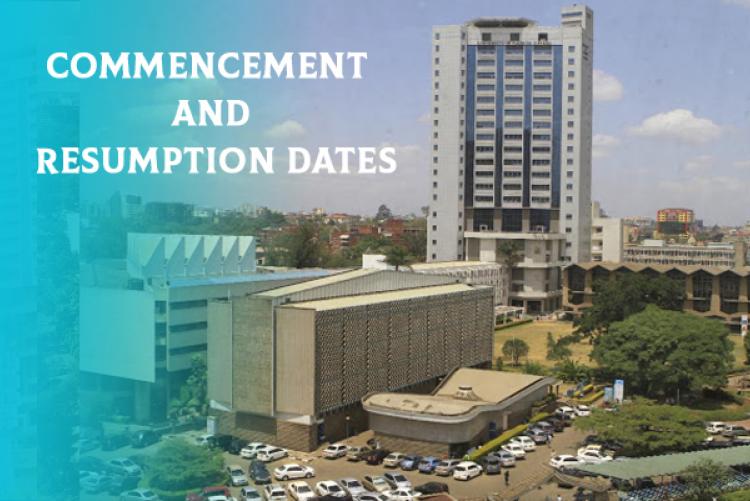 COMMENCEMENT AND RESUMPTION DATES