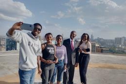 DOJMC_students_at_the_UoN_Towers_Helipad_after_shoot